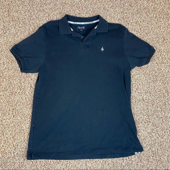 Volcom Black Polo Shirt L - Picture 1 of 4